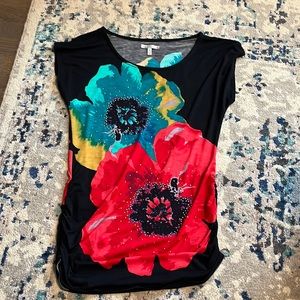 Floral Ruched Hawaiian Top